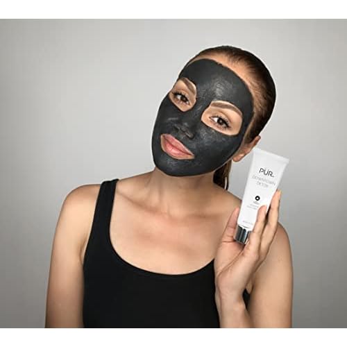 P?R MINERALS Downtown Detox Detoxifying Black Lemon Face Mask, Helps Draw Out Impurities, Helps Soothe Skin, Charcoal, Lactic Acid & Green Tea Extract