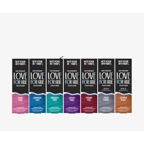 Not Your Mother's Love For Hue Semi-Permanent Hair Color Cream, Cherry Kiss, 4.5 fl oz / 133 ml