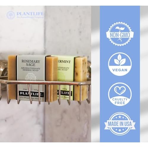 Plantlife Lemongrass Bar Soap Pack of 2 - Moisturizing and Soothing Soap for Your Skin - Hand Crafted Using Plant-Based Ingredients - Made in California 4oz Bar