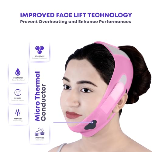 Silicone V Line Face Lifting Mask with Adjustable Double Chin Strap for Women