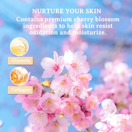 Sakura Skin Care Set,Moisturizing Skincare Kit with Face Cleanser,Facial Serum,Toner,Eye Cream,Face Cream and Hydrating Face Masks,Long-lasting Nourishing Skincare Set Facial Kit for Women£¨8pcs£©