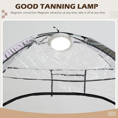 1 Set Spray Tan Tent Light 5000 mAh Rechargeable Portable Camping Lantern with Magnet Nano Adhesive for All Tanning Tent Power Outages, Hiking, Emergency