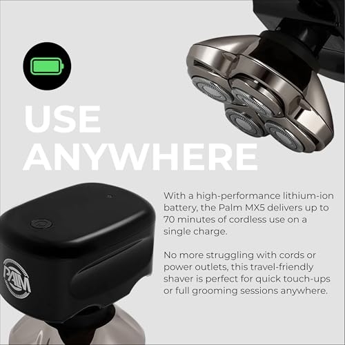 Skull Shaver - Palm MX5 Head and face Shaver - Smooth Shave