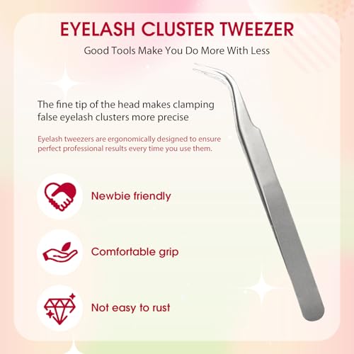 Bottom Eyelash Clusters Kit DIY Individual Eyelash Extensions Bershnor Wispy Natural Look Clear Band Lashes Lower Eye Lashes Bottom Eyelashes Kit 4mm-6mm