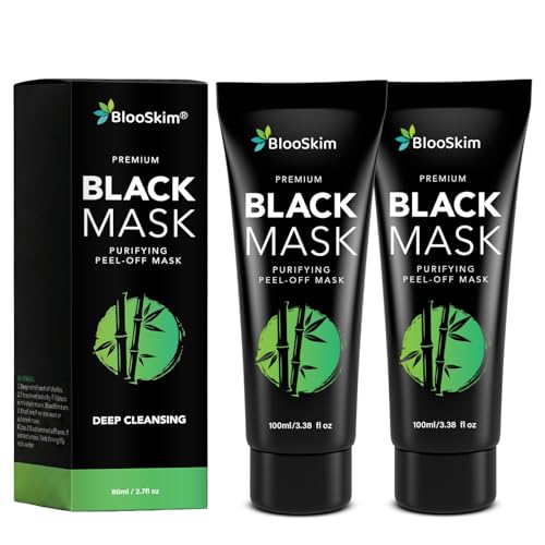Black Peel Off Face Mask ? Charcoal Peel Off Face Mask for Oily & Combination Skin ? Helps Remove Excess Oil & Lift Away Surface Impurities ? Refreshing Botanical Formula, 2.8 fl oz - 2Packs