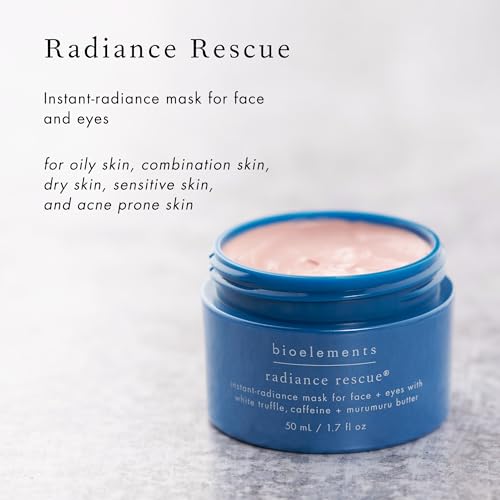 Bioelements Radiance Rescue - 1.7 fl oz - Face & Under Eye Mask for Instant Radiance - All Skin Types - Vegan, Gluten Free - Never Tested on Animals