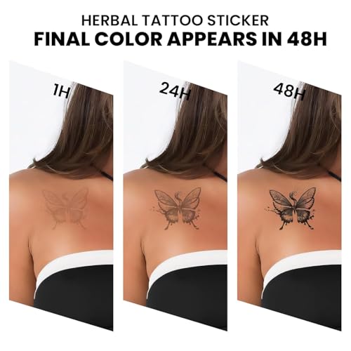 Semi Permanent Tattoo for Women Men, 2 Sheets Realistic Temporary Tattoos, Lasts 2 Weeks Fake Tattoo for Arm Wrist, Waterproof Non-Reflective, Heart Lock Key & Elegant Crown Cross Couple Tattoos