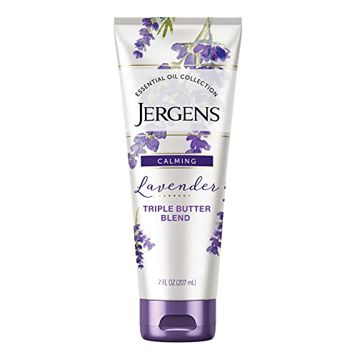 Jergens Lavender Body Butter Body and Hand Lotion, Moisturizer for Women, 7 Fl Oz (Pack of 1) & Shea + Cocoa Butter Body Lotion for Dry Skin, Deep Conditioning Moisturizer