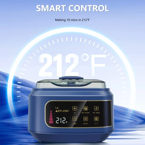 Smart Waxing Kit Wax Warmer For Hair Removal With Digital Display, 4.41lbs/2kg Hard Wax Beads, For Sensitive Skin, Armpit, Eyebrow, Bikini, Face, Nose, Legs