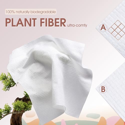 2Pack Disposable Face Towel Facial Cloth Thicker Large Size 10"X12" Towelettes Disposable for Washing Face Clean Skin Towels Facial Towels