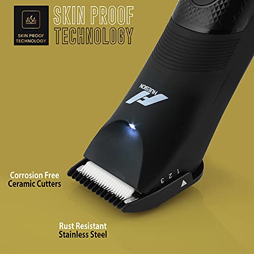 Fhuesion¢ç Manscape Trimmer for Men -IPX7 Waterproof Ball Trimmer w/Light & Ceramic Blade, Body Groomer for Pubic/Body/Groin Grooming, Electric Razor Shavers USB-C Charging, No Nicks, Gifts for Him