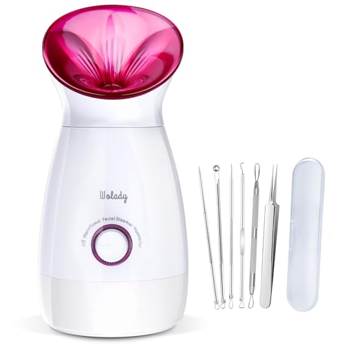 Facial Steamer Large 3-in-1, Towel Warmer & Humidifier Mode, Nano-Ionic Face Steamer with Skin Care Tools, Facial Pores Deep Cleaning, Warm Mist Home Sauna Spa for Women, Birthday Gifts