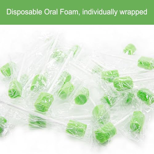 (250 PCS) JIESI Sterile Sponge Mouth Swabs(Green£©