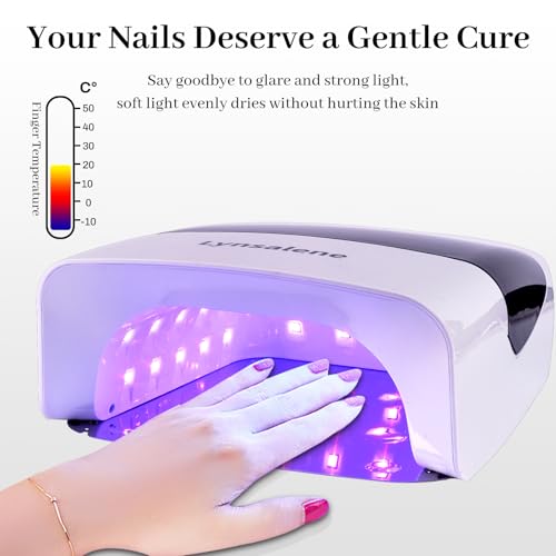 132W UV LED Nail Lamp,Rechargeable UV Light for Gel Nails with 4 Timers & LCD Screen,Prefsssional LED Nail Lamp Nail Dryer Fast Curing for Salon & Home Use