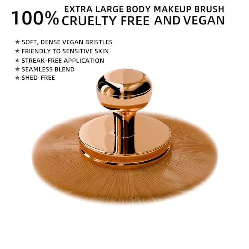 Self Tanner Brush, Extra Large Body Brush for Flawless Leg Makeup, Bronzer Powder Brush, High Density Face Body Kabuki Makeup Brush for Liquid Foundation Powder Cream Contour Buffing