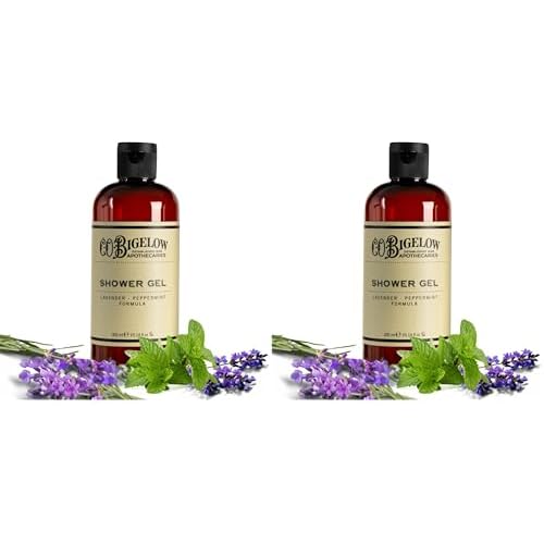 C.O. Bigelow Lavender Peppermint Shower Gel, Moisturizing Body Wash with Lavender & Peppermint Essential Oils, 10.14 Fl Oz (Pack of 2)