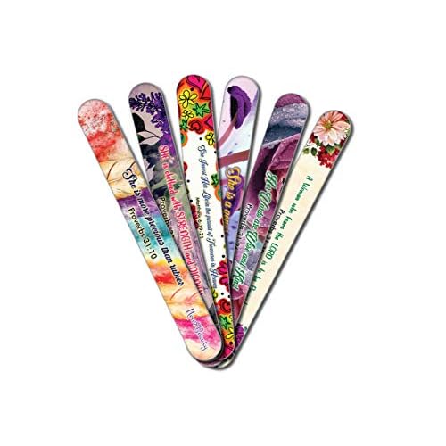 Christian Emery Board - Virtuous Woman (24-Pack) - Best for Manicure Pedicure - Nail Salons Nail Care Nail Spa - Great Gift Ideas