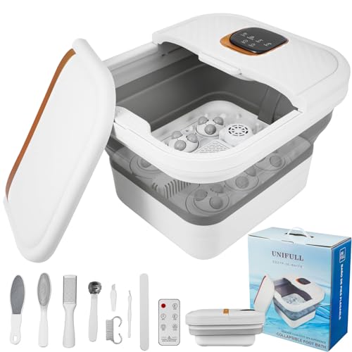 Collapsible Foot Spa Bath with Heat, Motorized Massager, Touch Screen, Foot Pedicure Kit, Temperature Control, Pedicure Foot Spa, Foot Bath