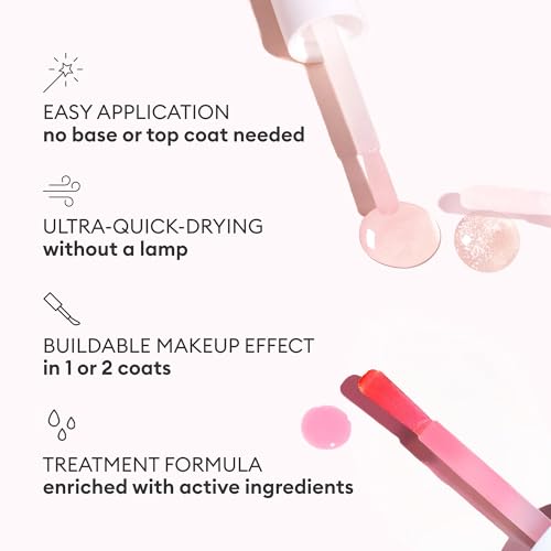 Manucurist Active Icons Trio Set - Active Glow Blueberry, Active Shine, Active Plump Nail Polishes - Nail Strengthener - Brightening Treatment Polish & Care - Gift Box