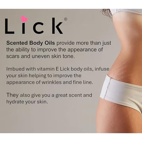LICK Rose & Jasmine Floral Scented Body Oil ? Lightweight Daily Hydration with Almond Oil & Vitamin E ? 4 oz