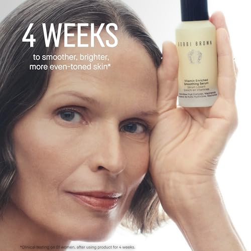 Bobbi Brown Vitamin Enriched Smoothing Serum | Glowy, Hydrating Overnight Face Serum | Niacinamide & Vitamin C, 1 Fl Oz