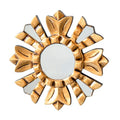Gold Round Wall Mirror Living Room - Peruvian Hanging Mirror Valentines Day Decor Gift for Women, mon - Mirror on The Wall