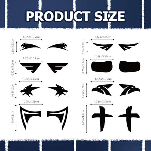 144Pairs 2Style Cross Eye Black Temporary Tattoos, Smudgeproof EyeBlack Sticker for Football Baseball Softball Lacrosse Themed Birthday Party Supplies