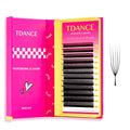 TDANCE U Lash Extensions 2D 3D 4D 5D UU Lash Fans Eyelash Extension U Shaped Natural Volume Lashes Extension Soft Matte Black Lashes(UU-5D-0.07-D,8-15mm)