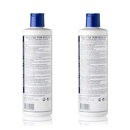 Mane 'n Tail Micellar Sulfate-Free Shampoo & Conditioner (11.2 oz Each) ? Biotin-Infused, Vegan Formula to Detox, Nourish & Strengthen Hair