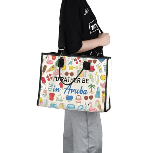 G2TUP Aruba Lover Gift I'd Rather Be in Aruba Makeup Bag Aruba Trip Cosmetic Bag Aruba Souvenirs Gift Aruba Travel Gift (Be in Aruba TT)