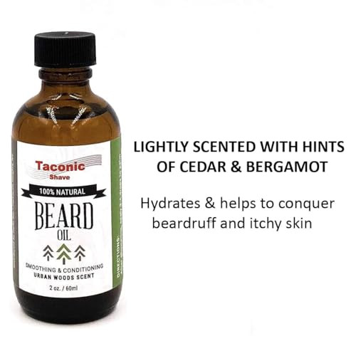 Taconic Shave Premium All Natural Beard Oil - 2 Ounce bottle (Urban Woods)
