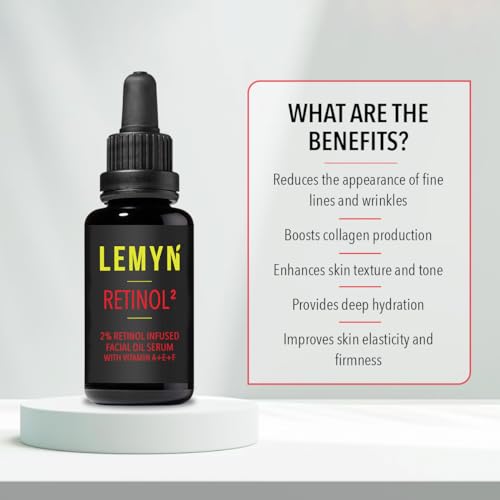 Retinol2 Facial Oil Serum with 2% Advanced Gentle Retinol, Vitamin A+E+F ? Freshly Made Anti-Aging, Hydrating, and Firming Formula | 30ml