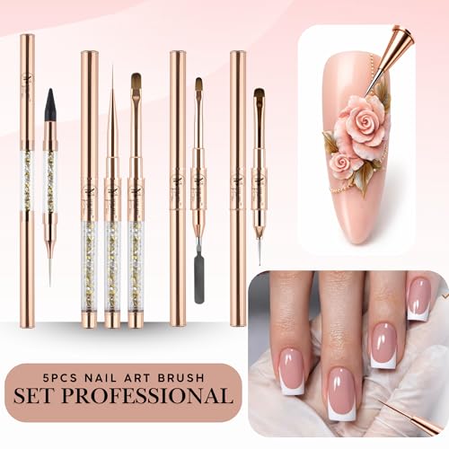 Nail polish brushes set Yuslaidy poly gel poligel brushes nail supply french tip nail brush nail tools nails brish
