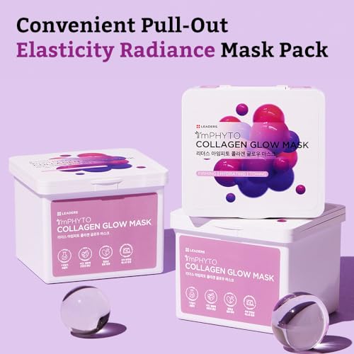 I'MPHYTO Collagen Glow Mask (220 ml, 20 Masks) - Revitalize Your Skin with Plant-Derived Pseudo Collagen and Phyto Vitamins
