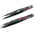Tweezers - Pointed Slant Tweezer Set - Precision Tweezers for Women and Men Facial Hair, 420 Stainless Steel Pointed Slant Tweezers for Any Unwanted Hair; Ingrown Hair & Eyebrows, Includes Travel Case