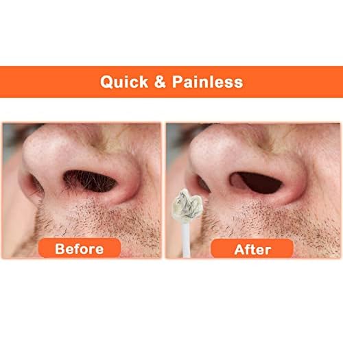 120g Charmonic Nose Hair Waxing Kit with 30 Applicators, Quick and Painless Removal for Men and Women, Enough for 15-20 Uses