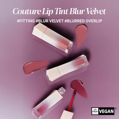 Espoir Couture Lip Tint Blur Velvet #8 Fever 0.19oz | Natural Blurry Color Liquid Lipstick | Long-Lasting Smudge-Proof Fixing Lip Stain | Lightweight Matte Finish without Oil | Korean Lip Makeup