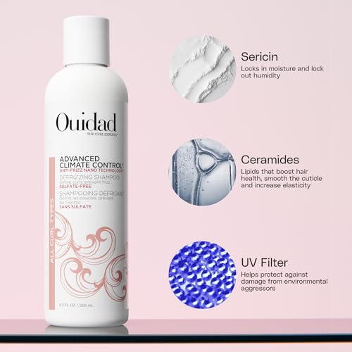 Ouidad Advanced Climate Control Heat & Humidity Styling Kit, Anti Frizz Curly Hair Products to Lock in Moisture & Block Humidity, Flexible, Long-Lasting Hold, No Parabens & Sulfates