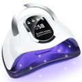 Wisdompark UV LED Nail Lamp 280W, UV Light for Gel Nails with 66Pcs Lamp Beads and Automatic Sensor/4 Timer Settings Professional Nail Dryer for Gel Polish Manicure Art Tools for Home Salon