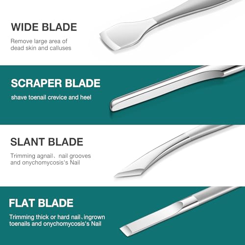 MR.GREEN Pedicure Knife Set Professional Ingrown Toenail Clippers Foot Care Tools Stainless Steel Nail Cuticle Nippers Remover Kits (8 Pcs Set)