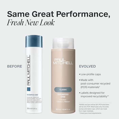 Paul Mitchell Shampoo One, Cleanses + Balances Moisture, 33.8 fl. oz The Conditioner, Classic Leave-In, Softens + Adds Moisture, For All Hair Types, 10.14 fl. oz., Set