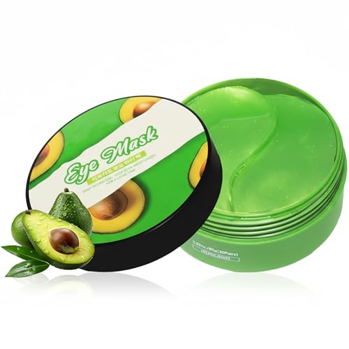 Avocado Eye Mask ? Nourishing & Moisturizing Eye Gel Patches for Dry Skin & Wrinkles, Hydrating Under Eye Mask for Collagen Boost