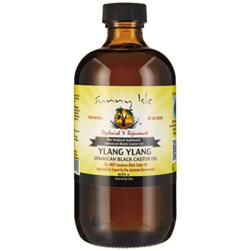Sunny Isle Ylang Ylang Jamaican Black Castor Oil - Moisturizing Hair, Scalp & Skin Care - 8 oz