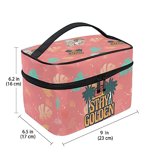 BAD BANANAS Golden Girls Gifts - Makeup Bag - Leaf - Golden Girls Merchandise Toiletry Bag for Women, Sister, Friend, Bestie