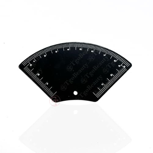 Aluminum Alloy Reuse Fast Drawing Eyebrow Design Ruler Microblading Mapping Tool Shaping Permanent Makeup Drawing Guide Ruler Tattoo Supplies (B)