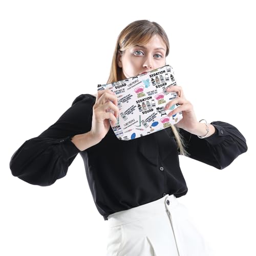 XYANFA Anesthesia Makeup Bag Anesthesiologist Gift Anesthesia Tech Week Gift Technician Gift Anesthetist Nurse Doctor Cosmetic Bag (I LIKE PEOPLE)