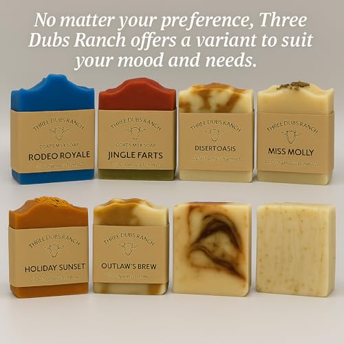 Gunfighter: Handmade All-Natural, Goat Milk Soap Bars made with Tallow, For Hands & Body. Leather, Tobacco, Whiskey scented Soap Bars. Made in Texas. (3.5 oz Bar 3 Pack)