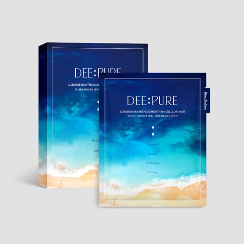 IL DEEPURE Rebirth Biocellulose Face Mask, Vegan, Moisturizing and Firming, Improves Skin Texture with Patented Coconut Sheet. Korean Skin Care (Set of 5 Sheet Masks)
