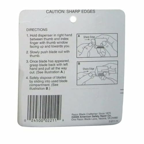 Personna Gem Stainless Steel Single Edge Razor Blades 10 Ea (Pack Of 2)