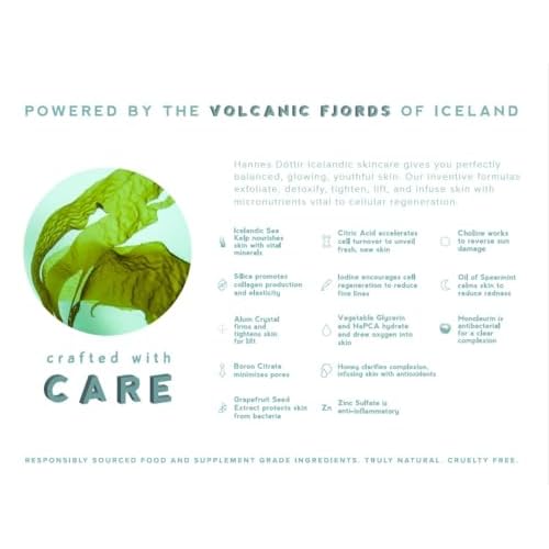 Hannes D?ttir Icelandic Mineral Mist Luminizing Toner: Calms, hydrates, Reduces Redness, Promotes Collagen Production & Sets Makeup
